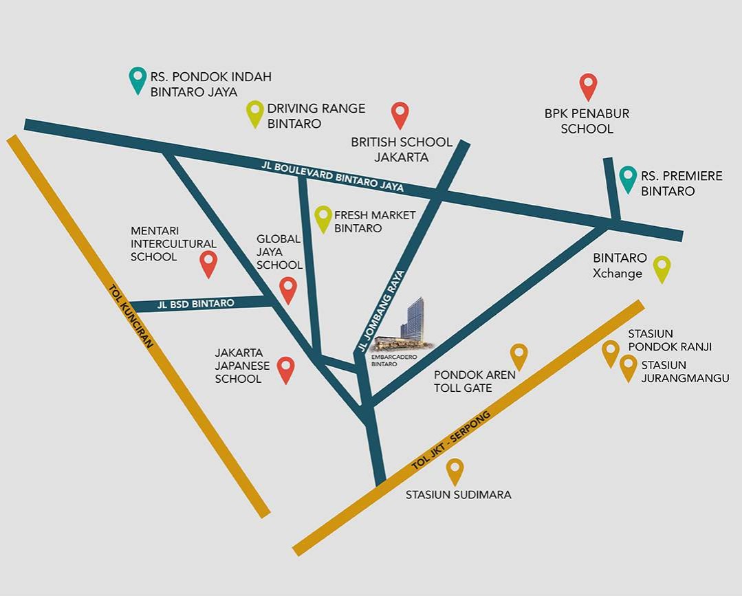 Embarcadero Apartemen, The Connected District in Bintaro.
